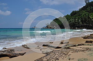 Anse Soleil beach, in Mahe island, Seychelles