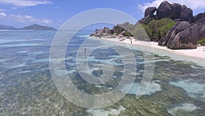 Anse Source Argent in La Digue, famous Seychelles Beach