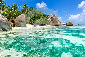 Anse Source d'Argent - Beach on island La Digue in Seychelles