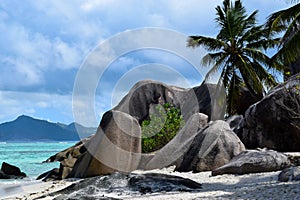 Anse Source D`Argent Beach in Seychelles, La Digue Island