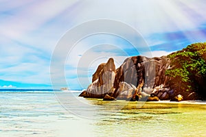 Anse Source d`argent, the La Digue island