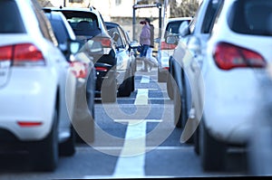 Rush to shopping malls after the lockdown in Austria, Europe photo