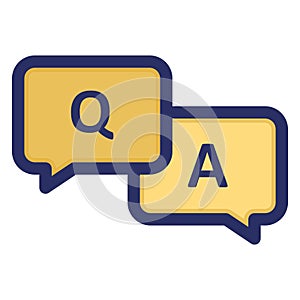 Answer, faq Isolated Vector icon which can easily modify or edit