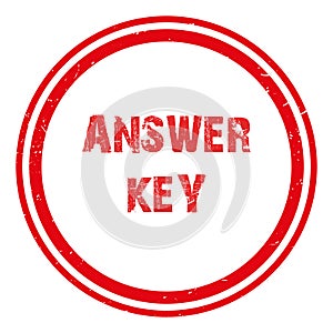 answer key stamp on white