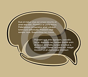 Answer and Question template in abstract shapes