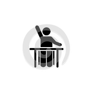 Answer, school, ask, class icon. Element of education pictogram icon. Premium quality graphic design icon. Signs and symbols