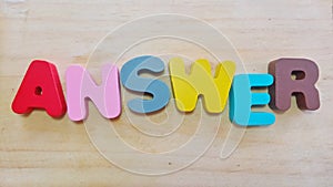Answer a word from toys puzzle