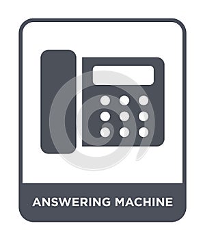 answering machine icon in trendy design style. answering machine icon isolated on white background. answering machine vector icon