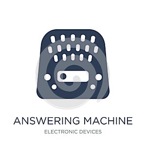 answering machine icon. Trendy flat vector answering machine ico