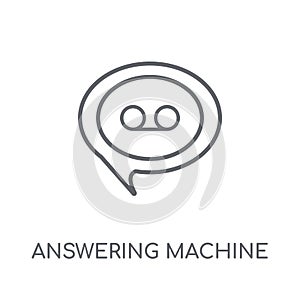 answering machine linear icon. Modern outline answering machine