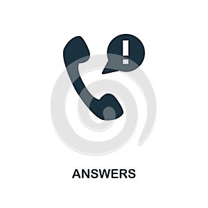 Answers creative icon. Simple element illustration. Answers concept symbol design from contact us collection. Perfect for web desi