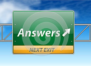 Answers Freeway Exit Sign