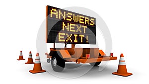 Answers Next Exit - Construction Sign Message