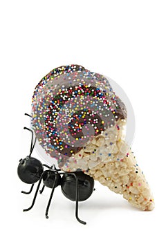 Ant Carrying Ice Cream Cone