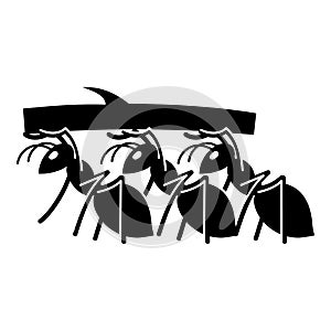 Ant cohesion icon, simple style photo