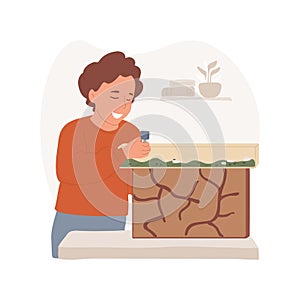 Ant farm isolated cartoon vector illustration.