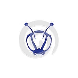Ant head logo icon vector illustration