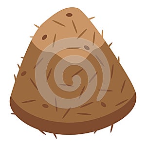 Ant house icon, isometric style