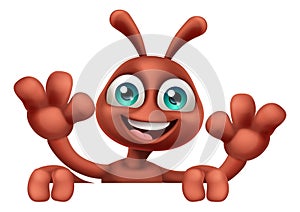 Ant Insect Bug Cute Cartoon Character Mascot