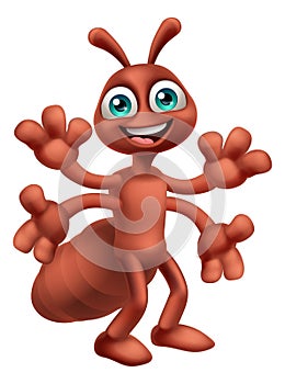 Ant Insect Bug Cute Cartoon Character Mascot