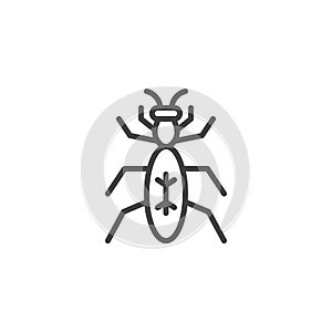 Ant insect line icon