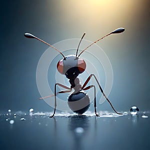 Ant Marching in Rain