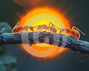 ant perched on a branch