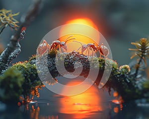 ant perched on a branch