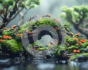 ant perched on a branch