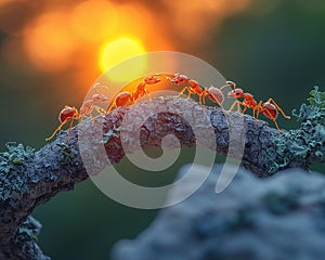 ant perched on a branch