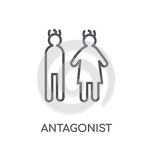 antagonist linear icon. Modern outline antagonist logo concept o