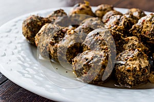 Antakya Duberke made with yogurt and olive oil. / Cheese Balls with Spices.