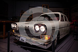 Antalya, Turkey - January 26, 2024: Devrim, the first domestic automobile brand exhibited at the Antalya Car Museum