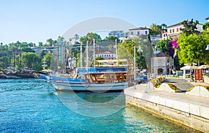 Walk in Antalya harbor, Turkey