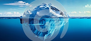 Antarctic iceberg climate change, conservation, melting ice, rising sea levels, ozone threat poster