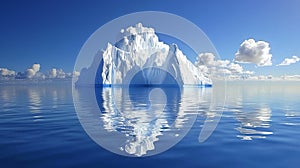 Antarctic iceberg drifting symbol of climate change and environmental preservation amid ice melt