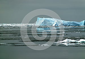 Antarctic iceberg in sunlight