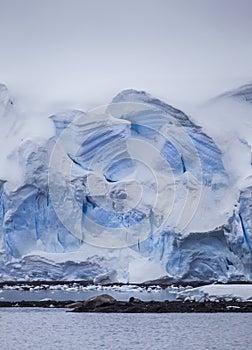 Antarctic Iceberg Wall
