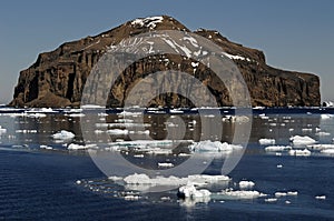 Antarctic rocky island