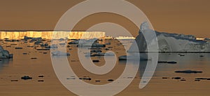 Antarctic sunset mood