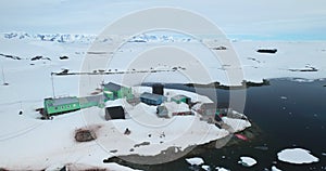 Antarctic Ukrainian Polar Station Vernadsky aerial