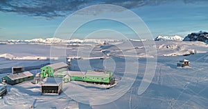 Antarctic Ukrainian polar station Vernadsky aerial