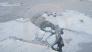 Antarctic vernadsky station aerial zoom