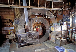 Antarctica historical huts .