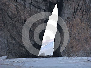 antarctica ice icebergs sea snow winter day