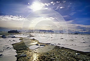 Antarctica Lanscape Icy Sunshine