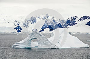 Antarctica - Pinnacle Shaped Iceberg