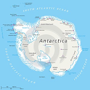 Antarctica Political Map