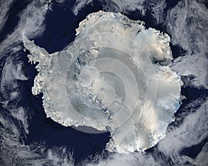 Antarctica Space Satellite View, Snow, Ice