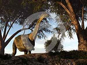 Antarctosaurus dinosaur - 3D render
